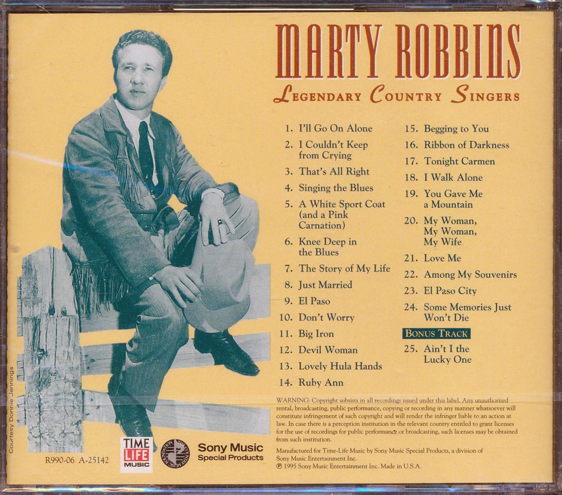 Marty Robbins - Legendary Country Singers (25 tracks)
