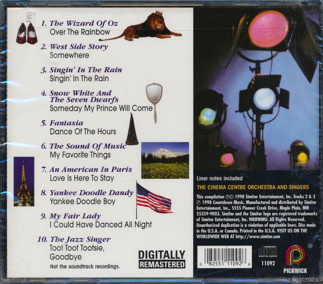 The Cinema Centre Orchestra And Singers - Hits From America’S Great Movie Musicals