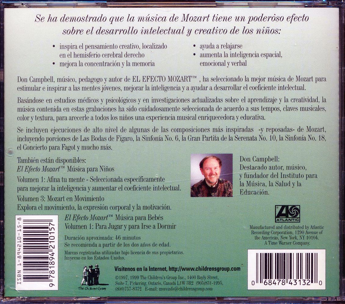 Don Campbell, Wolfgang Amadeus Mozart - El Mozart Efecto: Musica Para Ninos