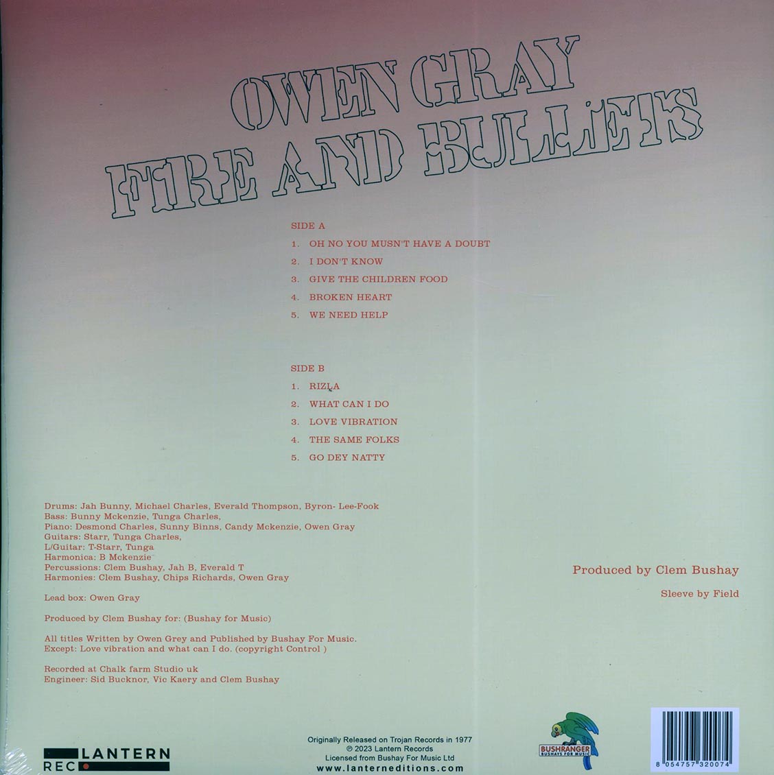 Owen Gray - Fire And Bullets