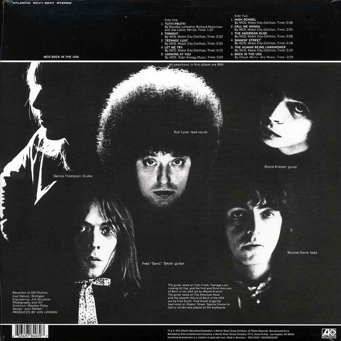 MC5 - Back In The USA (ltd. ed.) (clear vinyl)