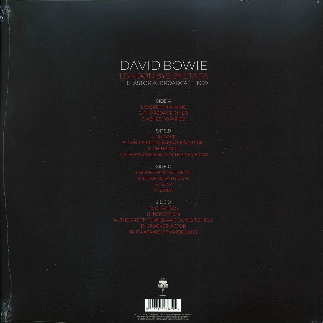 David Bowie - London Bye Bye Ta Ta: The Astoria Broadcast 1999 (2xLP)