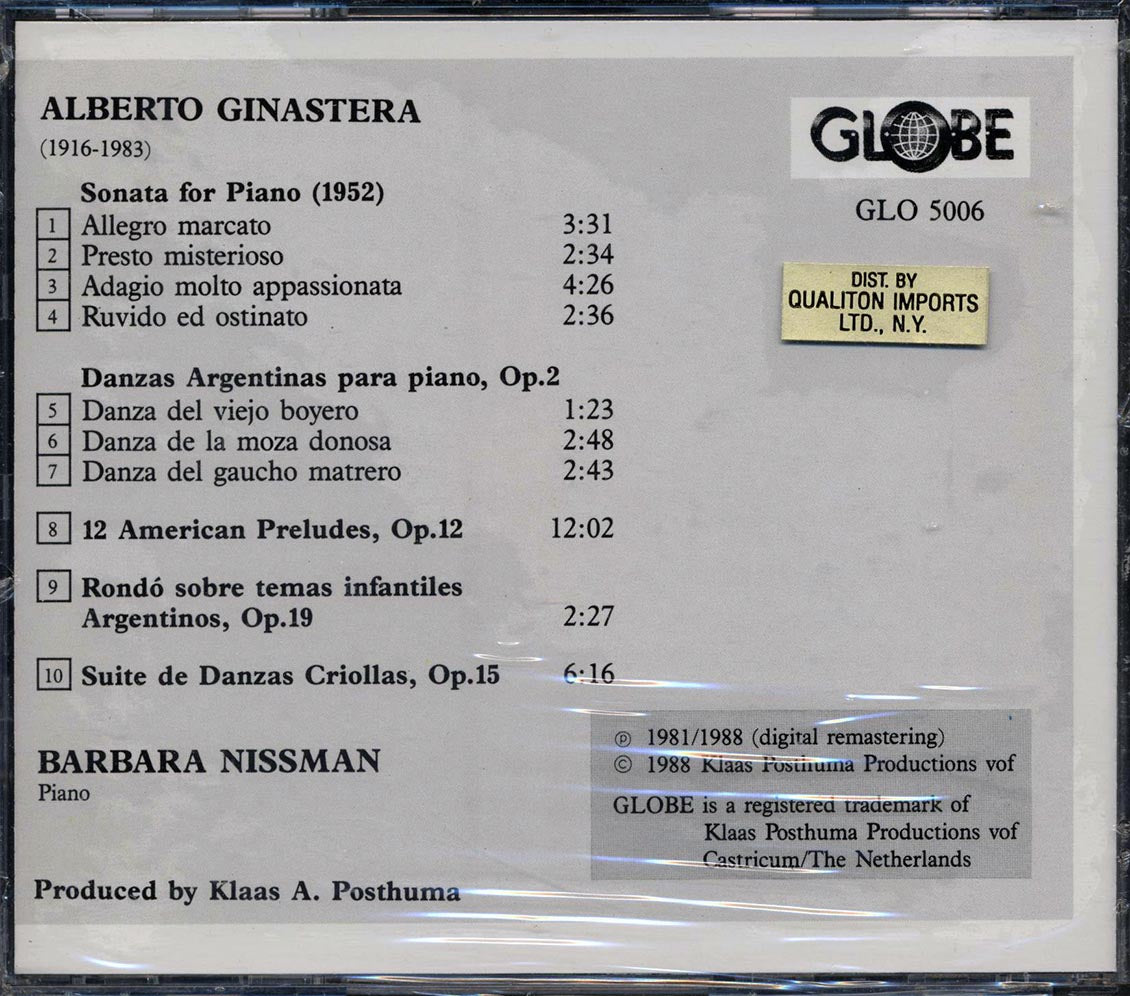 Ginastera, Barbara Nissman - Alberto Ginastera