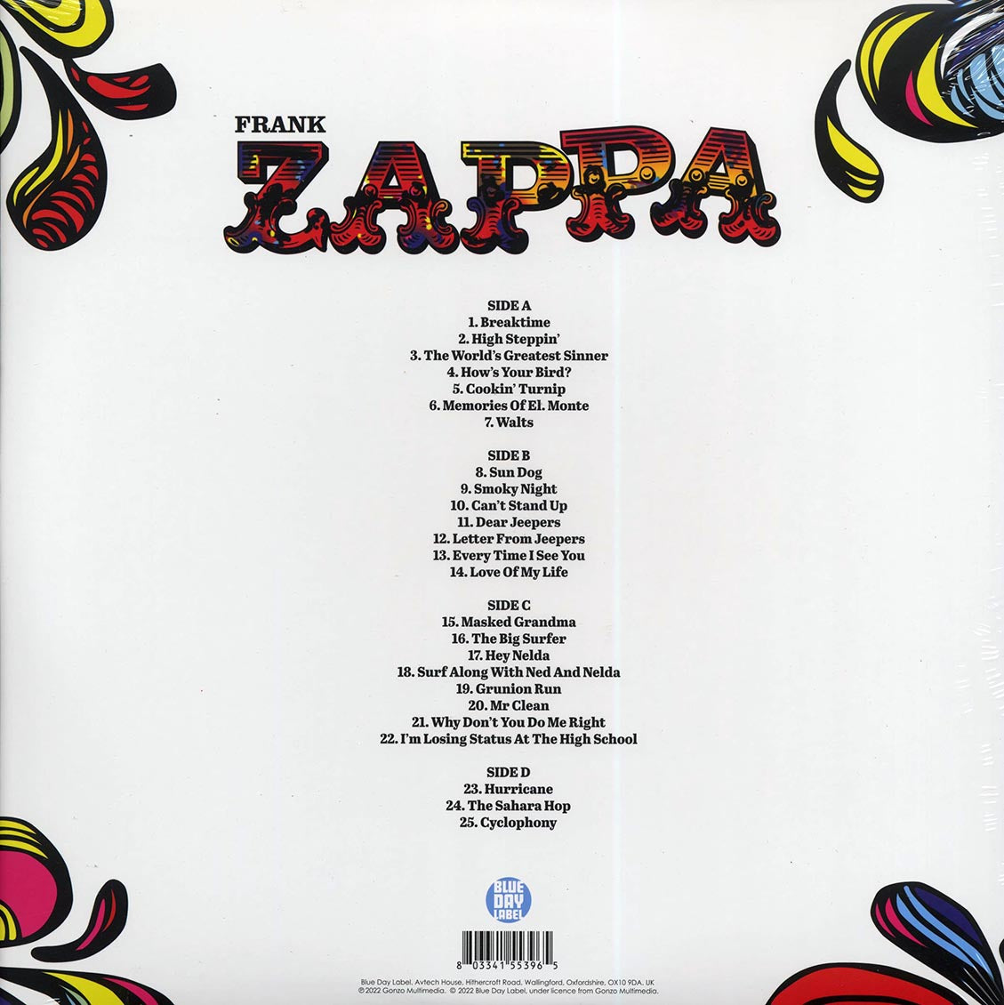 Frank Zappa - Masked Turnip Cyclophony: Rare And Wonderful Gems From The Pal Recording Studio (ltd. ed.) (2xLP) (white vinyl)