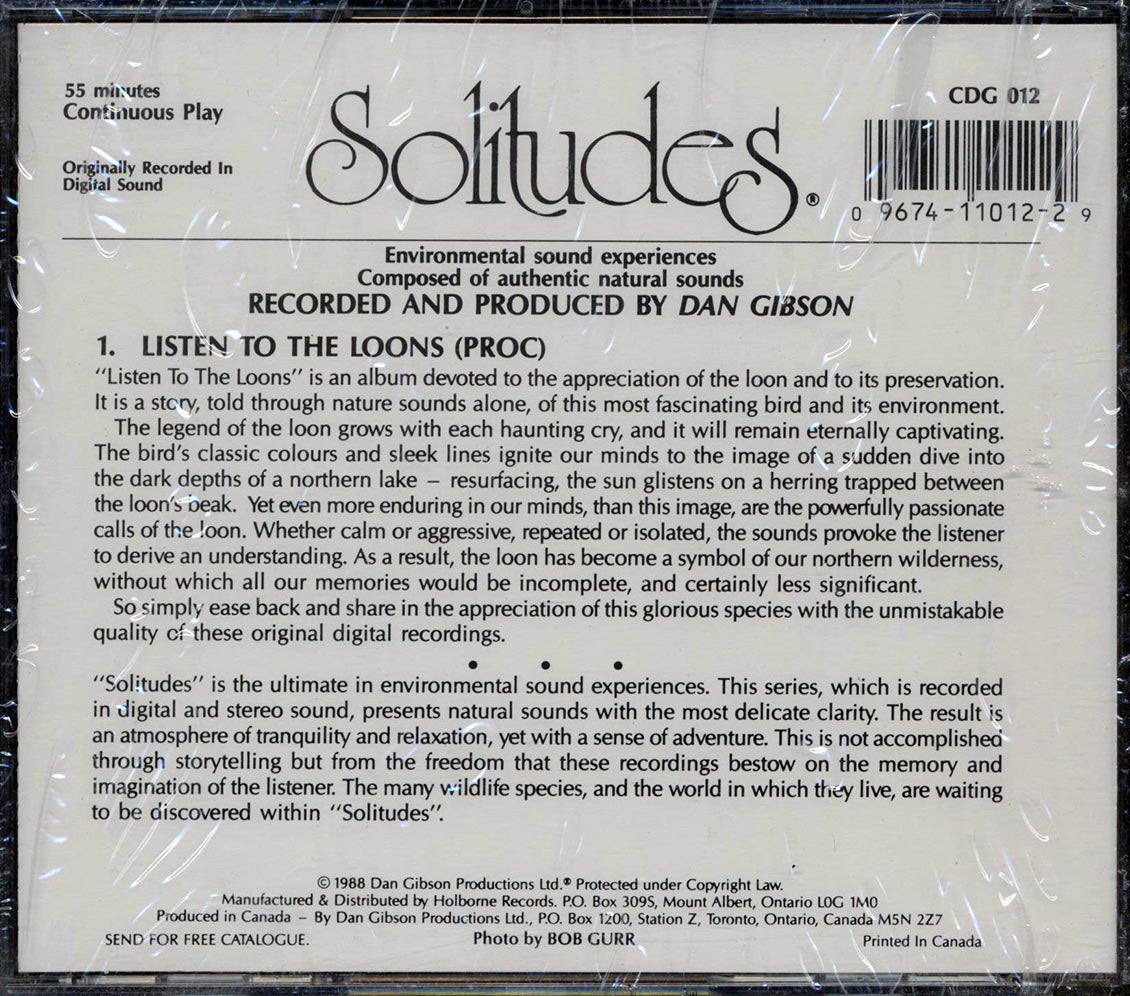 Dan Gibson - Solitudes: Environmental Sound Experiences Volume 21, Listen To The Loons