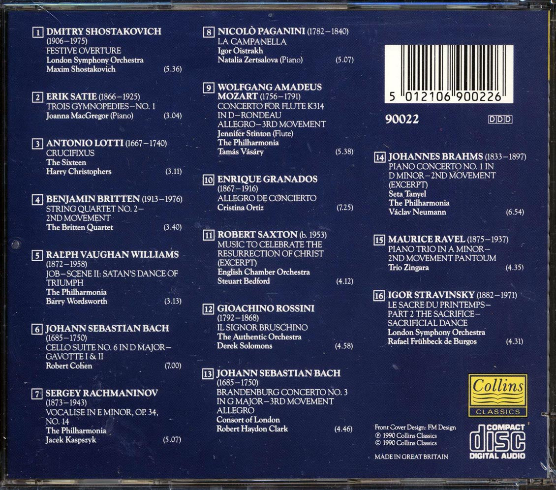 Bach, Mozart, Brahms, Stravinsky, Etc. - Sound Sampling