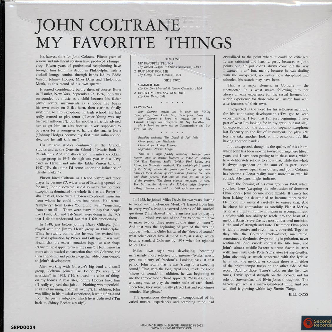 John Coltrane - My Favorite Things (180g) (blue vinyl)