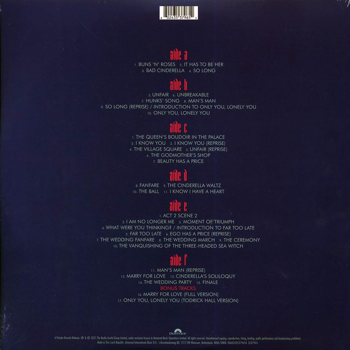 Andrew Lloyd Webber - Cinderella (3xLP)