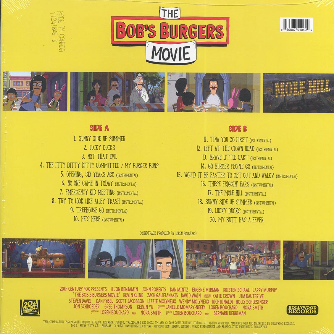 Bob's Burgers - The Bob's Burgers Movie (yellow vinyl)