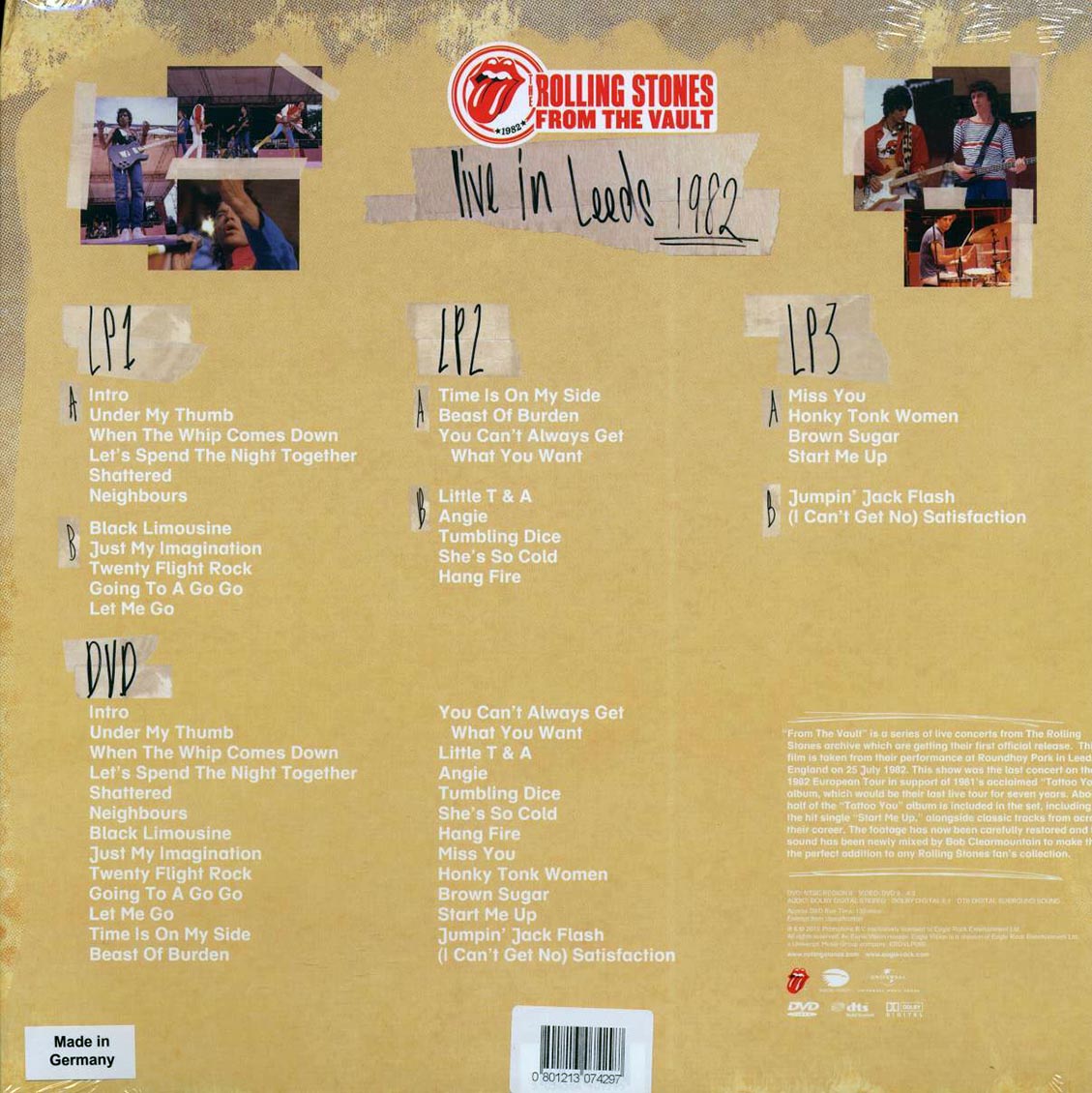 The Rolling Stones - From The Vault: Live In Leeds 1982 (25 tracks) (3xLP) (incl. DVD)