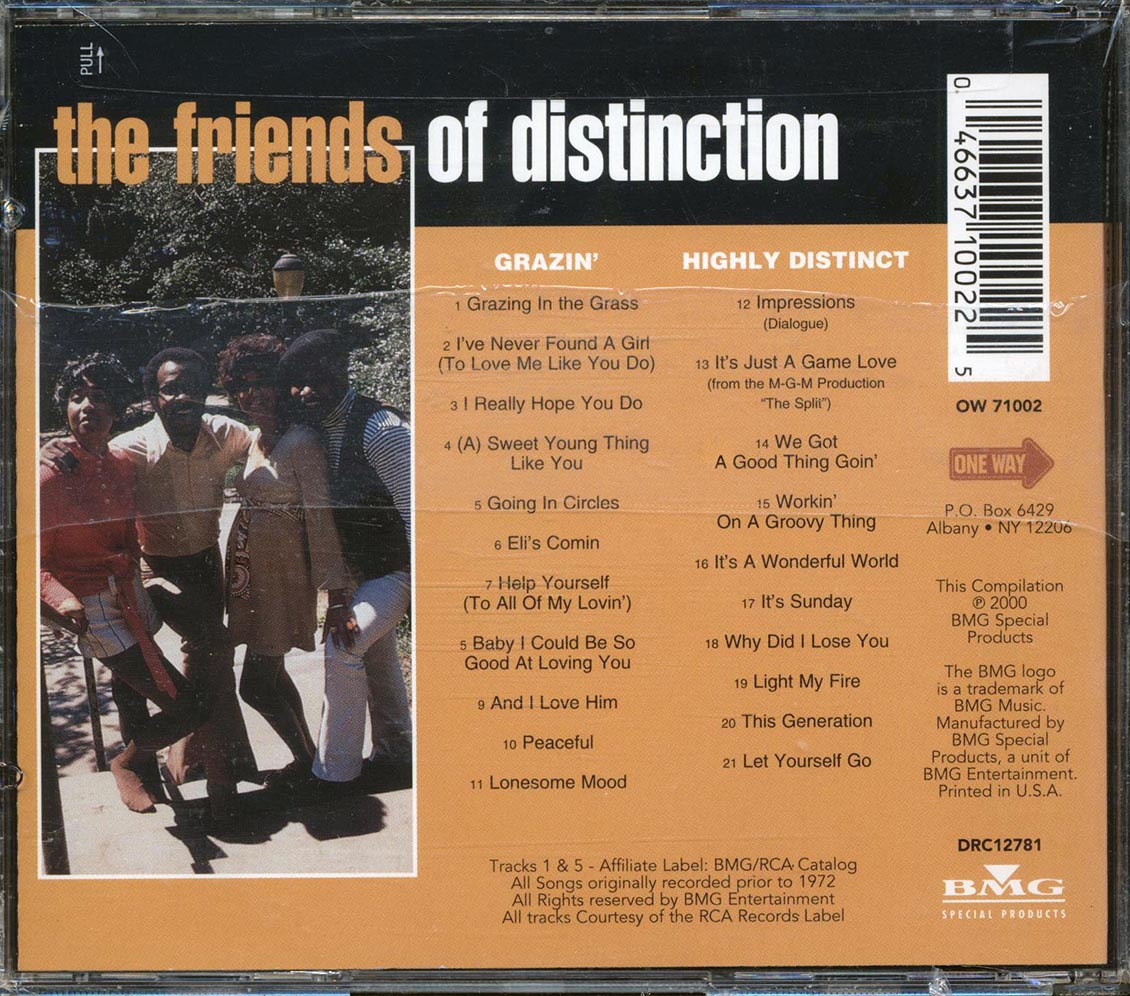 The Friends Of Distinction - Grazin' + Highly Distinct (2 albums on 1 CD) (21 tracks)