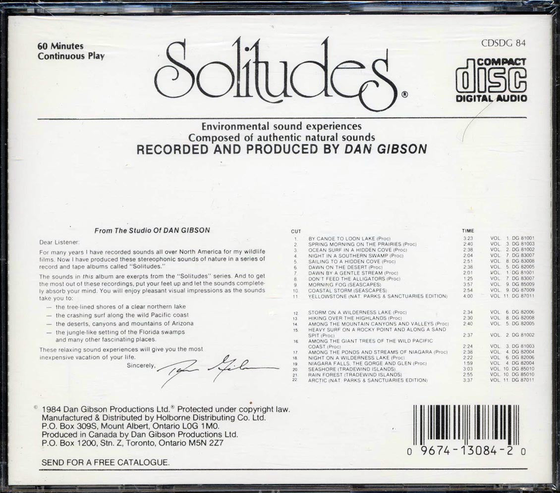 Dan Gibson - Solitudes Sampler Album
