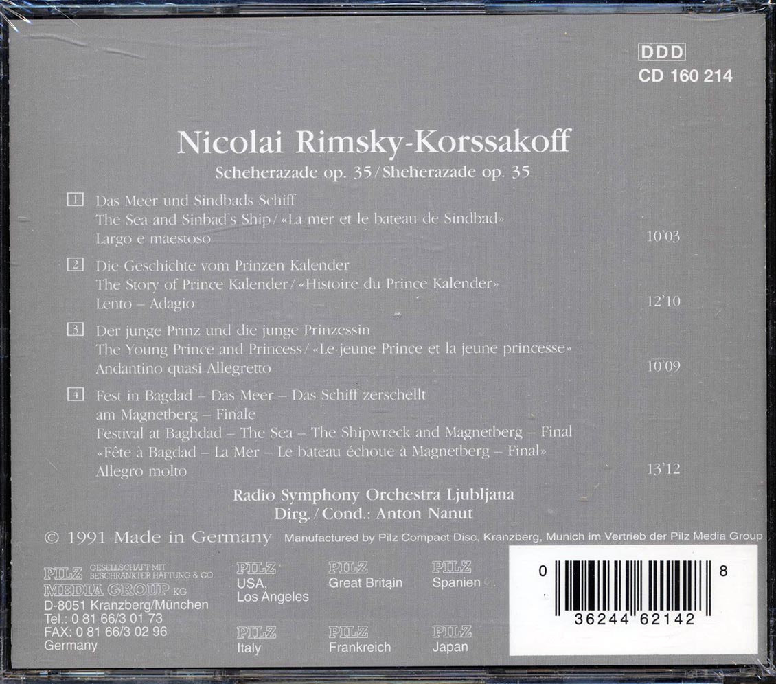 Nicolai Rimsky-Korssakoff, Radio Symphony Orchestra Ljubjlana, Anton Nanut - Scheherazade Aus Tausend Und Eine Nacht