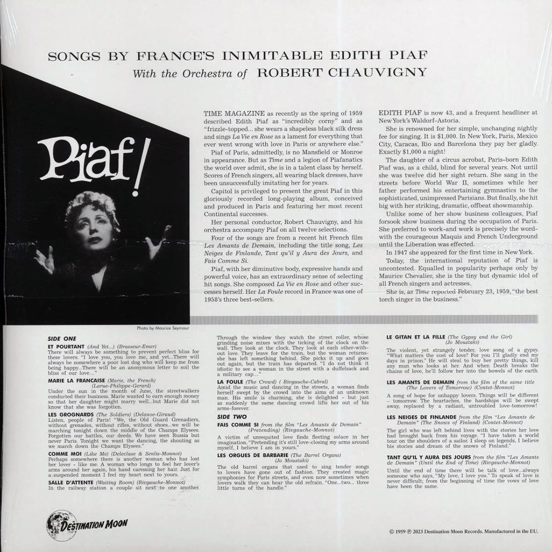 Edith Piaf - Piaf! (ltd. 500 copies made) (clear vinyl)