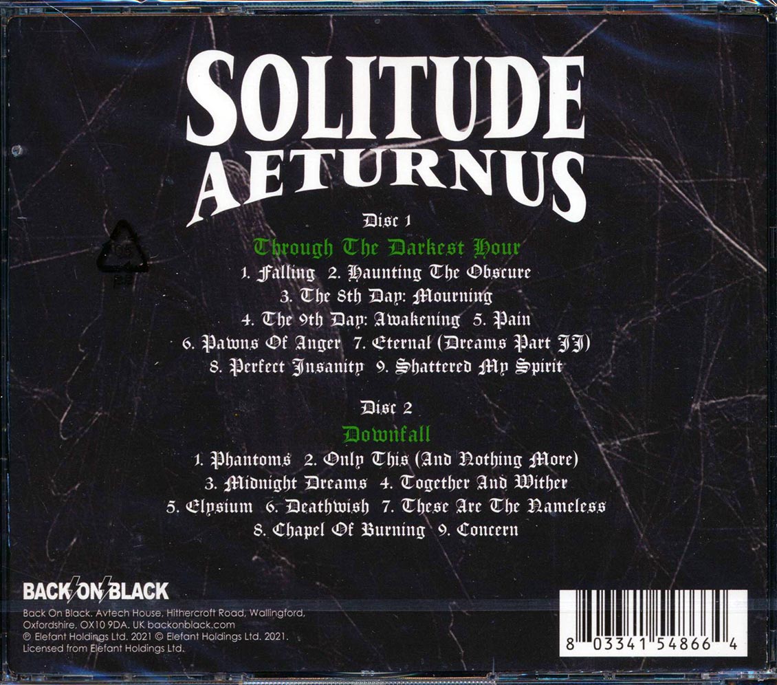 Solitude Aeturnus - Through The Darkest Hour + Downfall (2 albums on 2 CDs) (2xCD)