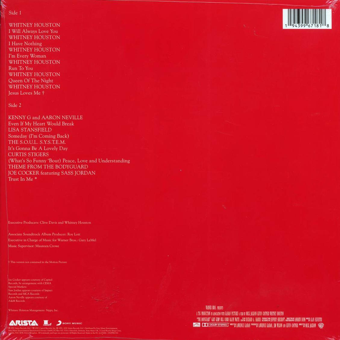 Whitney Houston - The Bodyguard: Orginal Soundtrack Album