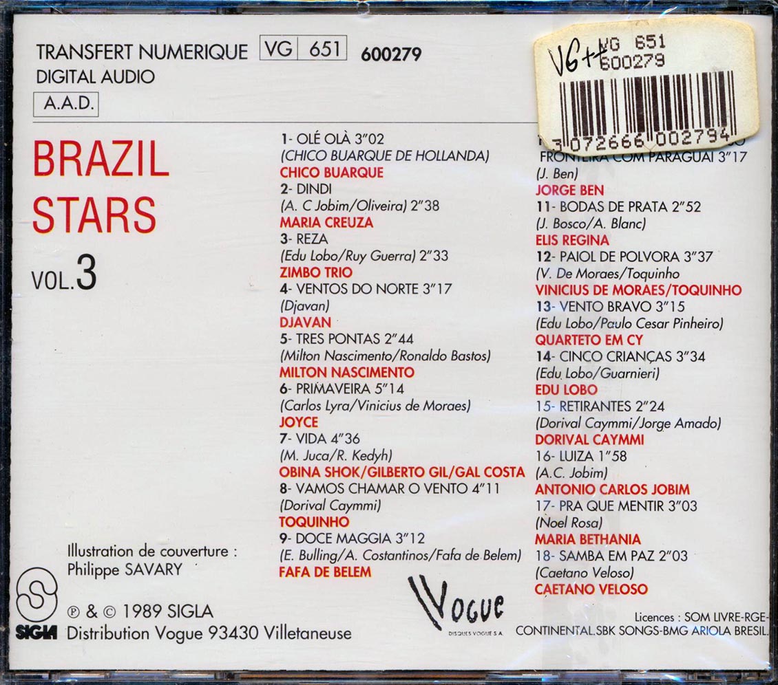 Gilberto Gil, Jorge Ben, Edu Lobo, Caetano Veloso, Etc. - Brazil Stars Volume 3