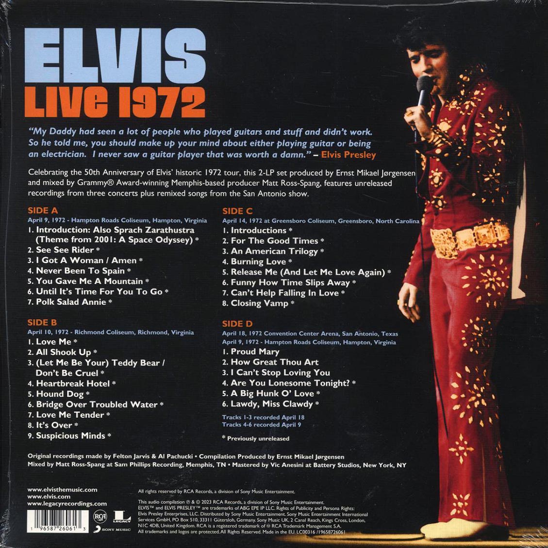 Elvis Presley - Live 1972 (2xLP)