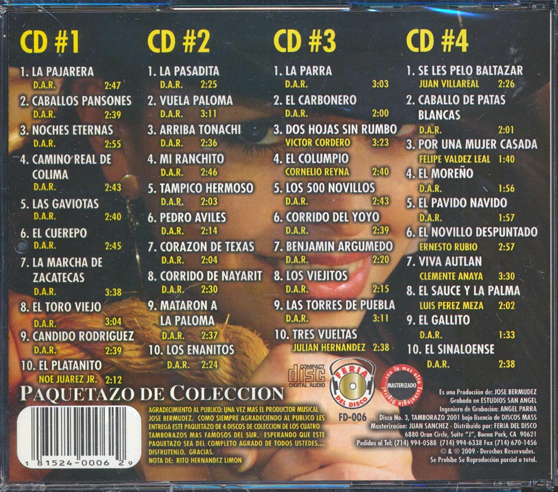 Various - De Parranda Con La Tambora: Paquetazo De Coleccion (40 tracks) (4xCD)