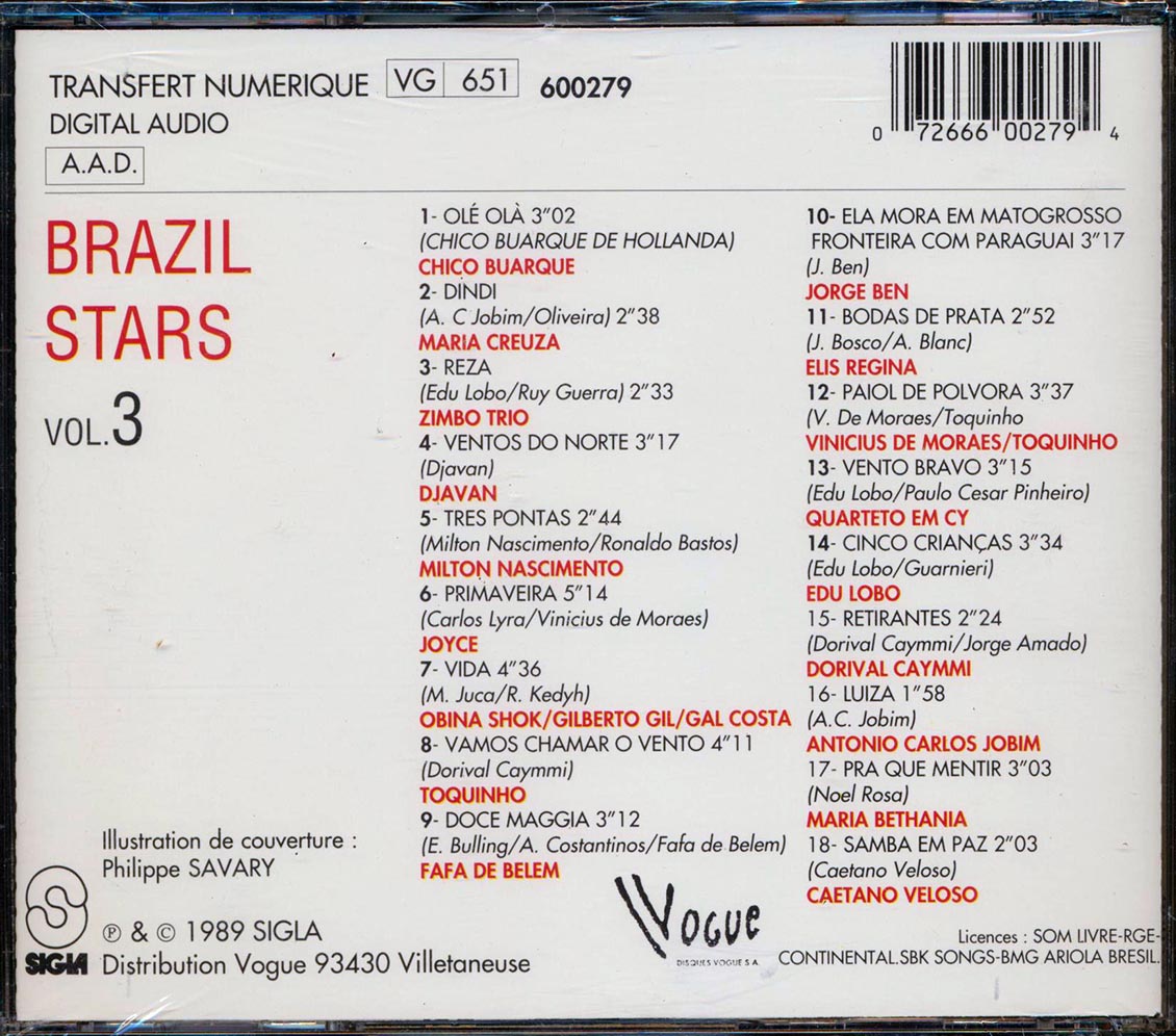 Milton Nascimento, Jorge Ben, Edu Lobo, Antonio Carlos Jobim, Etc. - Brazil Stars Volume 3