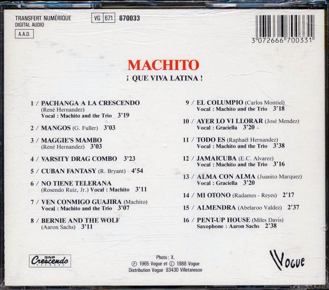 Machito & His Famous Orchestra - Que Viva Latina