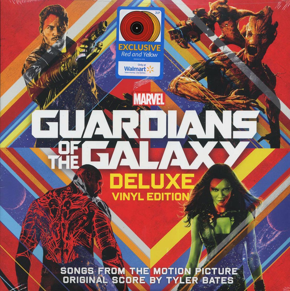 Raspberries, David Bowie, The Runaways, Blue Swede, Tyler Bates, etc. - Guardians Of The Galaxy: Deluxe Edition (ltd. ed.) (2xLP) (red/yellow vinyl)