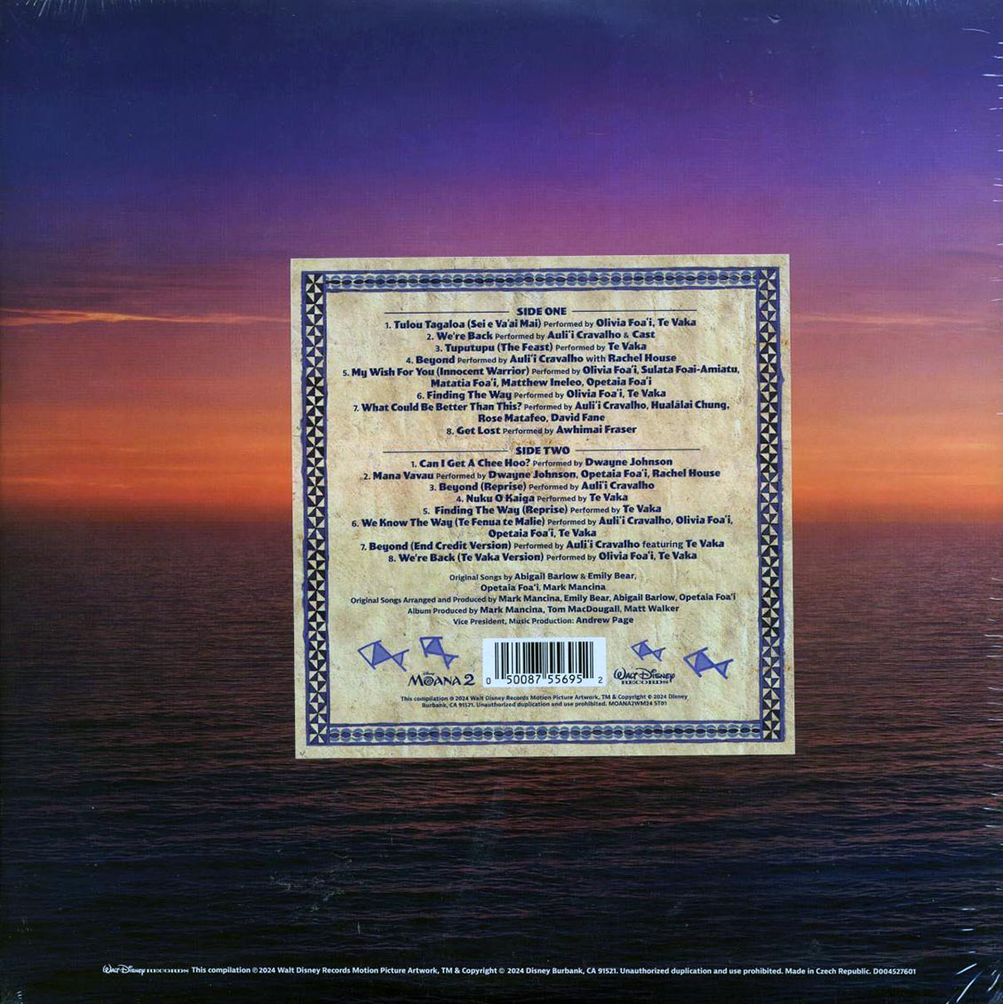 Abigail Barlow, Emily Bear, Opetaia Foa'i, Mark Mancina - Moana 2 (orange swirl vinyl)