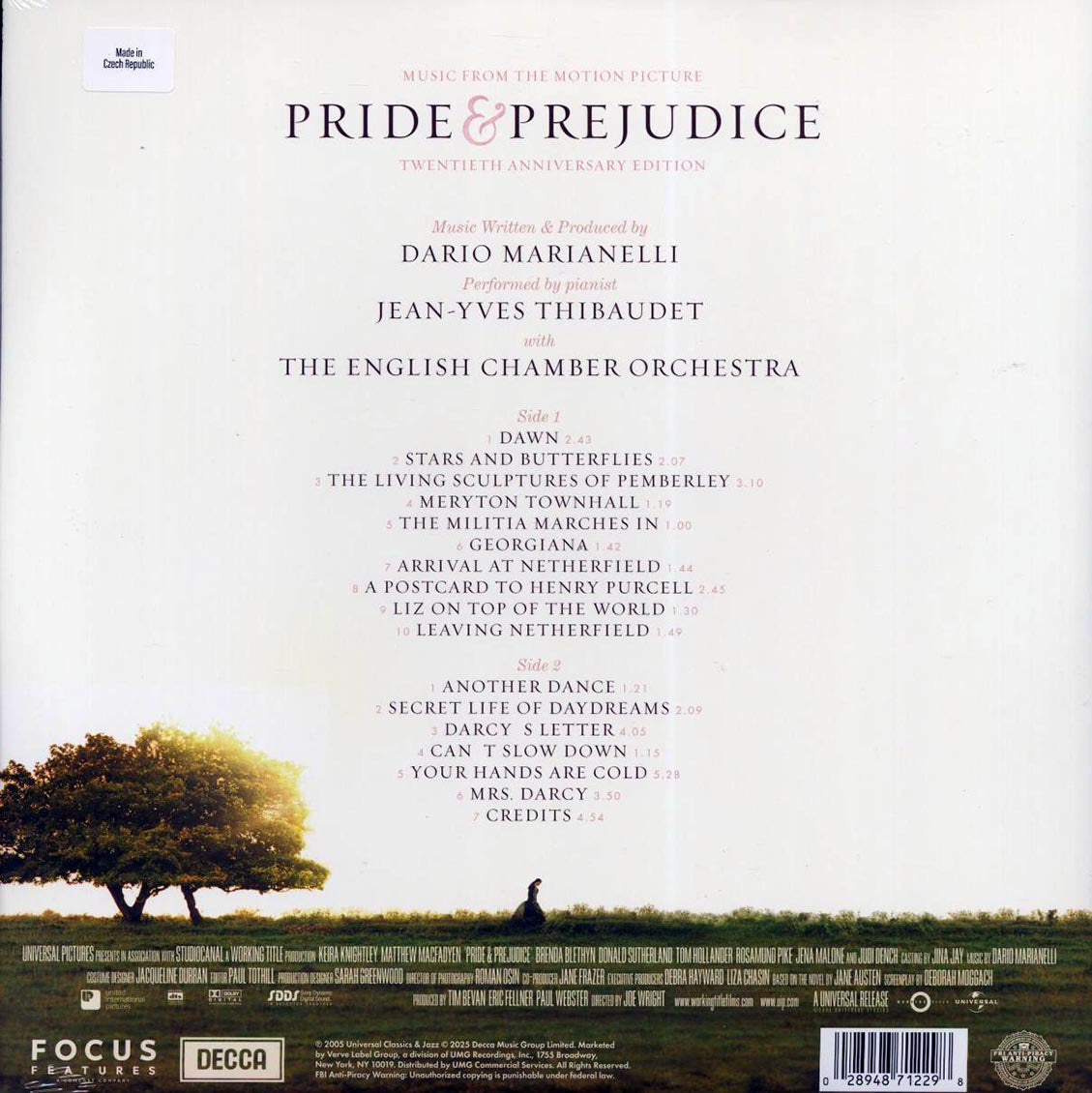 Dario Marianelli, Jean-Yves Thibaudet - Pride & Prejudice: Music From The Motion Picture (Twentieth Anniversary Edition) (ltd. ed.) (pink/baby blue swirl)