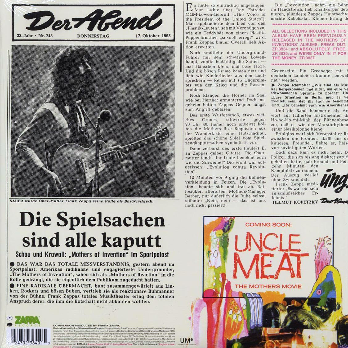 The Mothers (Frank Zappa) - Mothermania: The Best Of The Mothers (180g) (audiophile)