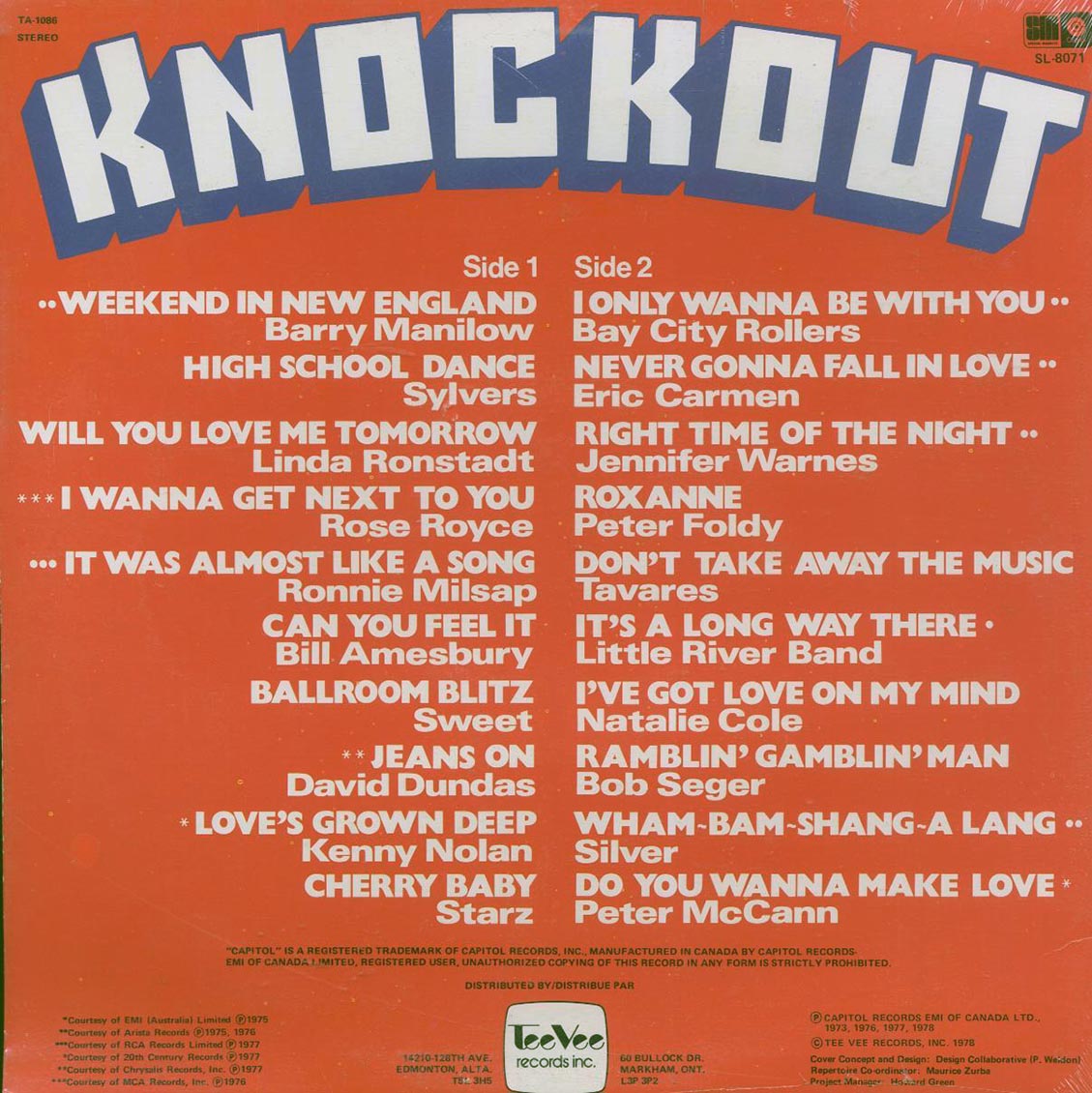 Linda Ronstadt, Bay City Rollers, Little River Band, Etc. - Knockout Round II
