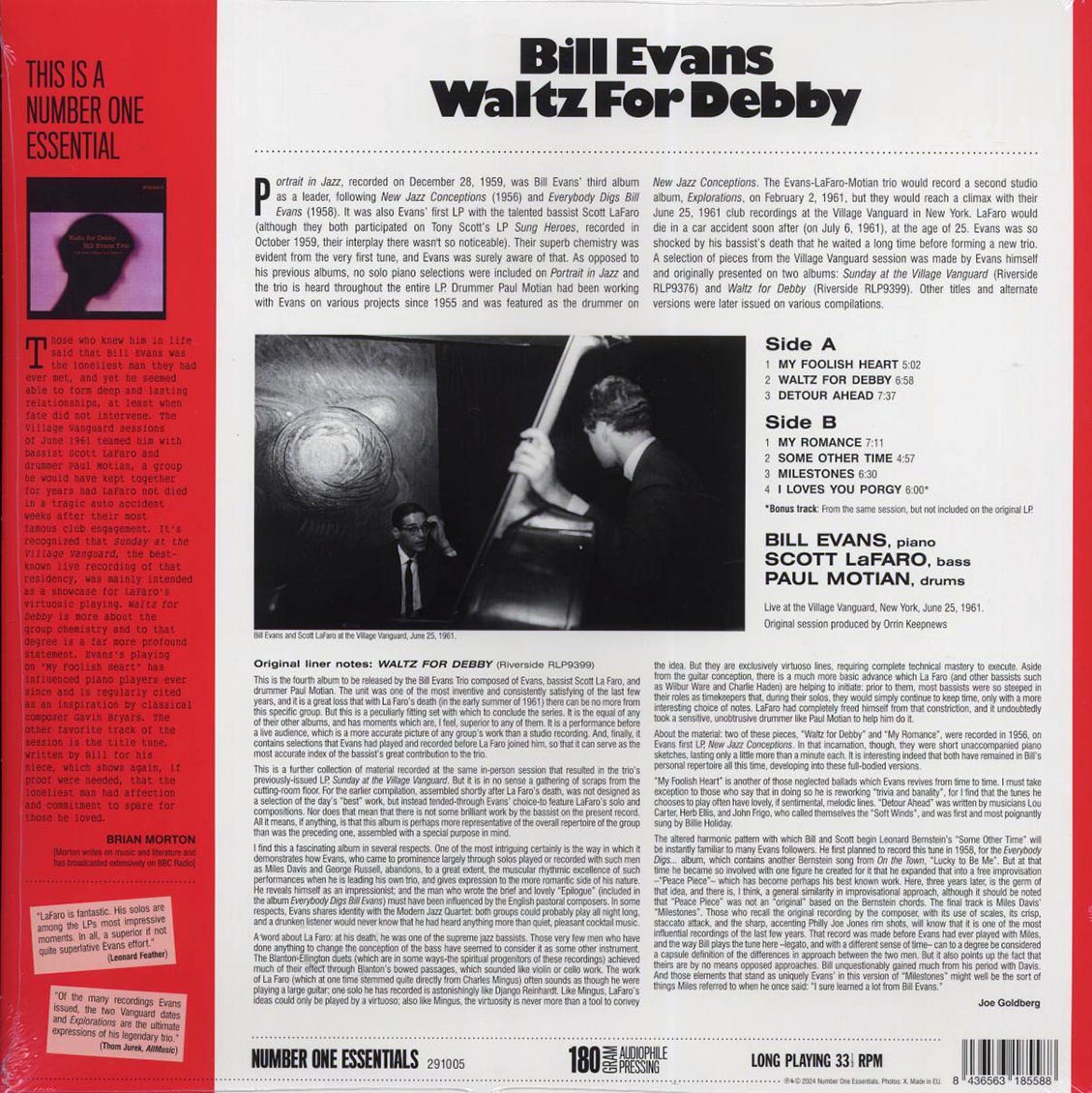 Bill Evans - Waltz For Debby (+bonus track) (ltd. ed.) (180g)