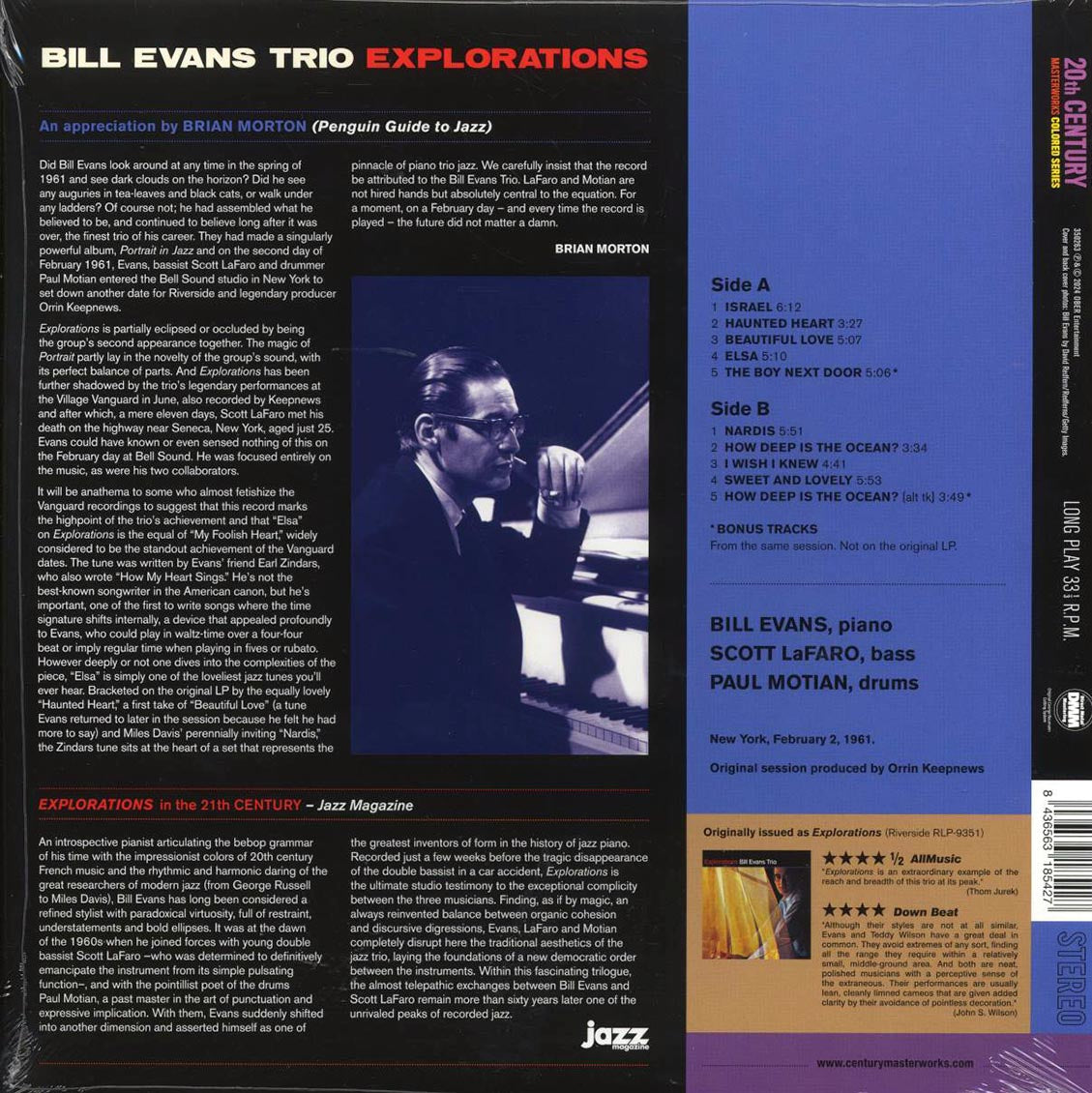 Bill Evans Trio - Explorations (+2 bonus tracks) (ltd. ed.) (180g) (red vinyl)