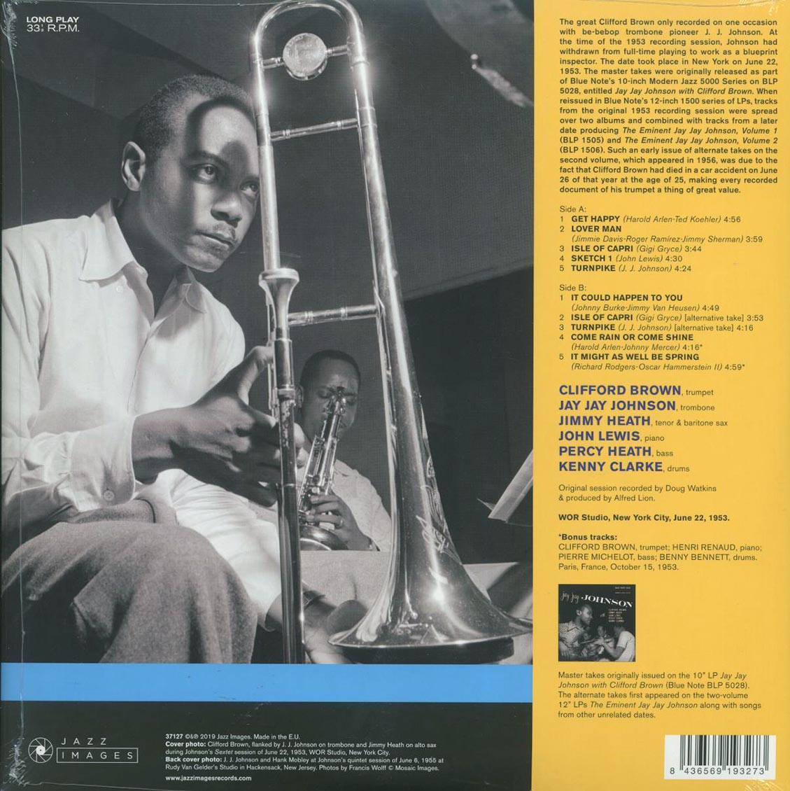 Clifford Brown, JJ Johnson - Get Happy (+2 bonus tracks) (ltd. ed.) (180g)