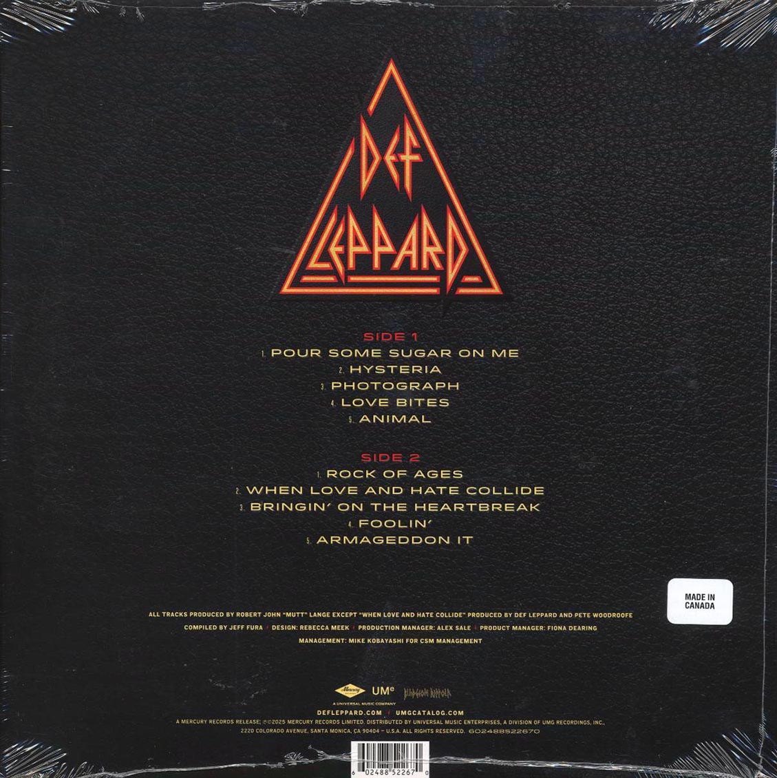 Def Leppard - Greatest Hits (orange/yellow vinyl)