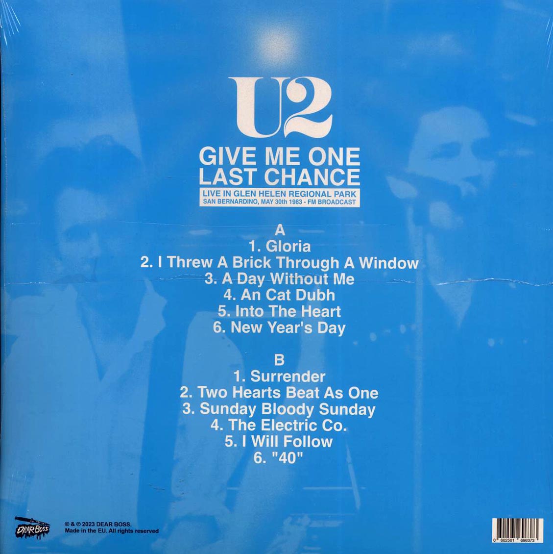 U2 - Give Me One Last Chance: Live In Glen Helen Regional Park, San Bernadino, May 30th 1983 FM Broadcast (ltd. 300 copies made) (splatter vinyl)