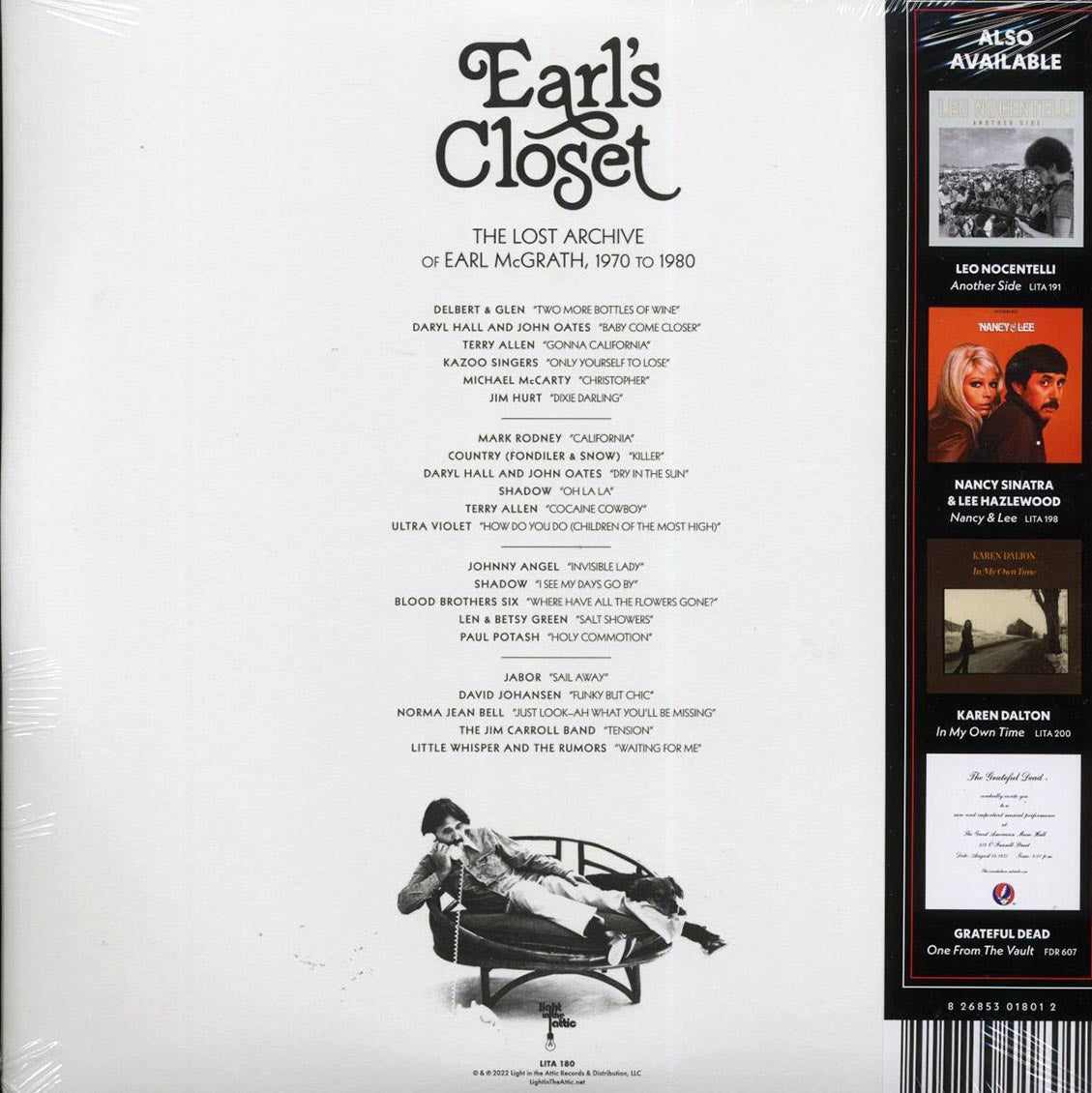 Daryl Hall & John Oates, Kazoo Singers, Delbert & Glen, Terry Allen, Etc. - Earl's Closet: The Lost Archive Of Earl McGrath, 1970 To 1980 (orig. press) (2xLP)
