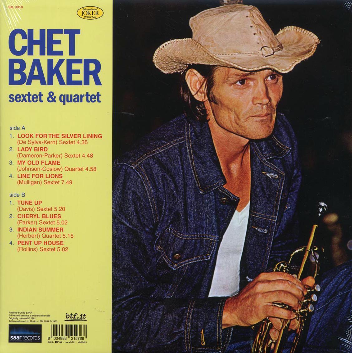 Chet Baker - Sextet & Quartet (RSD 2022) (180g) (yellow vinyl)
