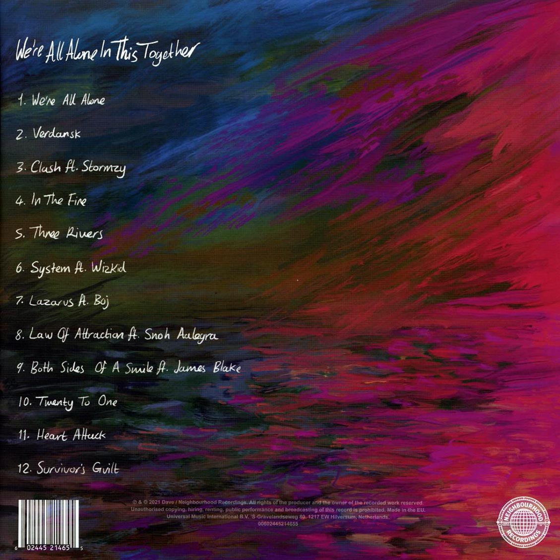 Dave - We're All Alone In This Together (2xLP)