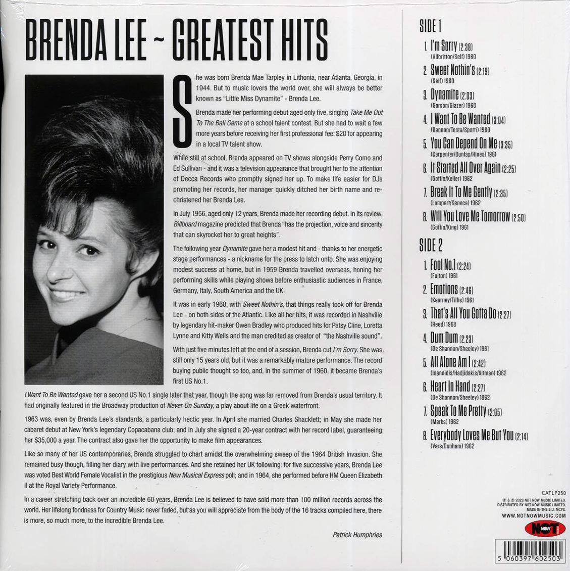 Brenda Lee - Greatest Hits (180g)