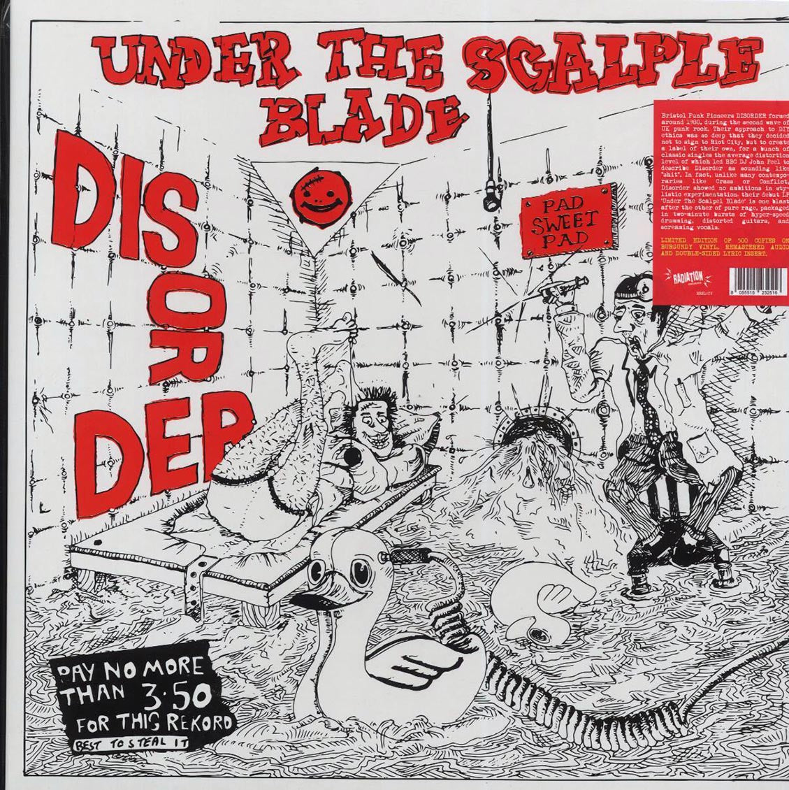 Disorder - Under The Scalple Blade (ltd. 500 copies made) (burgundy splatter vinyl)