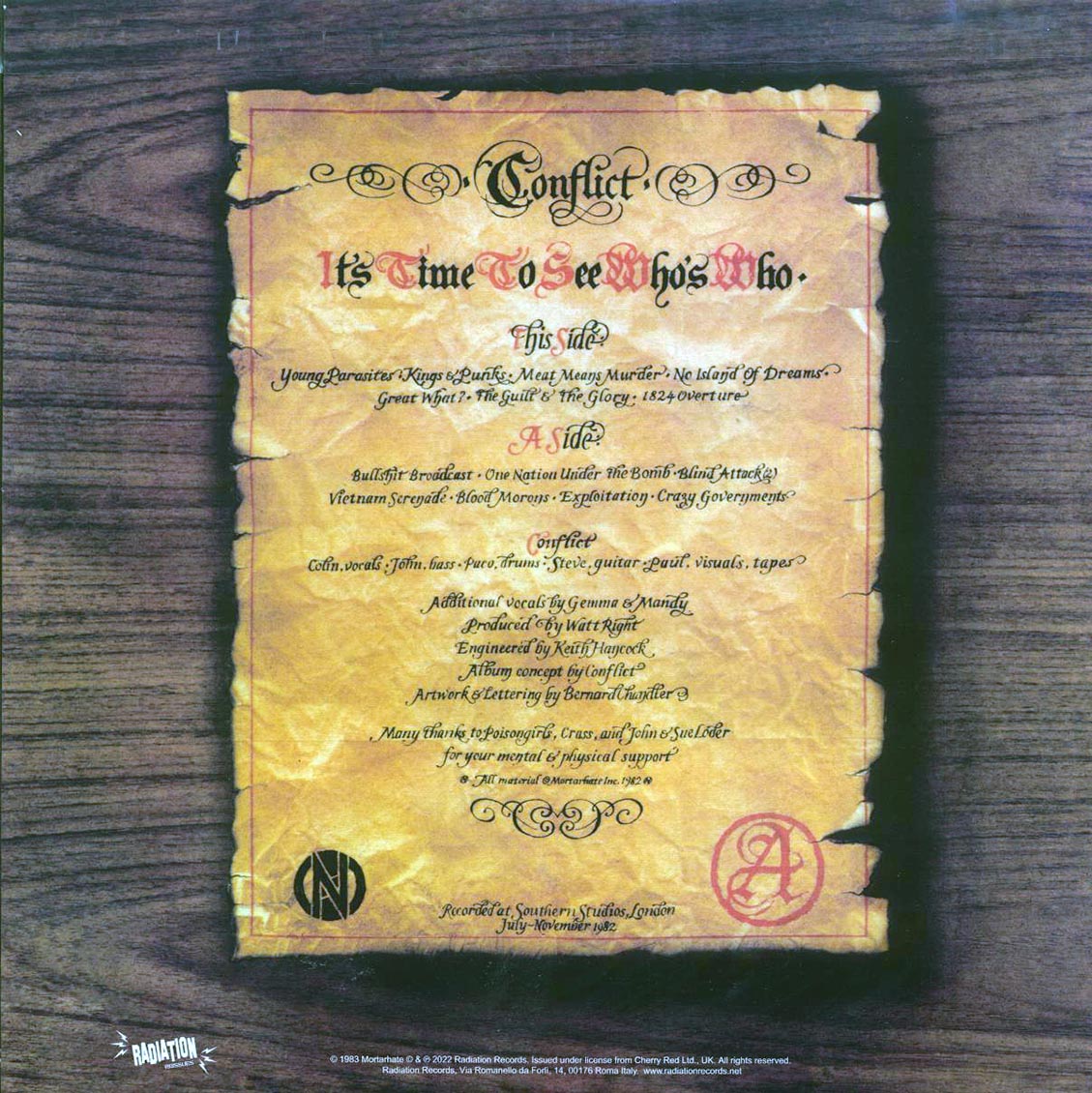 Conflict - It's Time To See Who's Who (ltd. 500 copies made) (orange vinyl)
