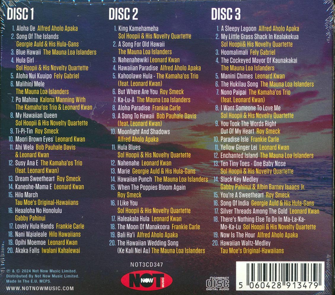 Various - Aloha Mai Hawaii: 60 Hawaiian Favourites On 3 CDs (60 tracks) (3xCD) (deluxe 4-fold digipak)