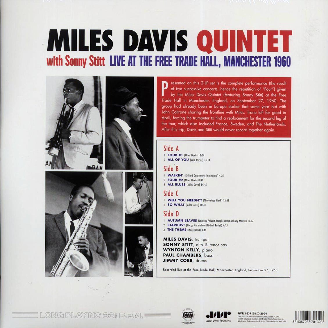 Miles Davis Quintet, Sonny Stitt - Live At The Free Trade Hall, Manchester 1960 (2xLP) (180g)