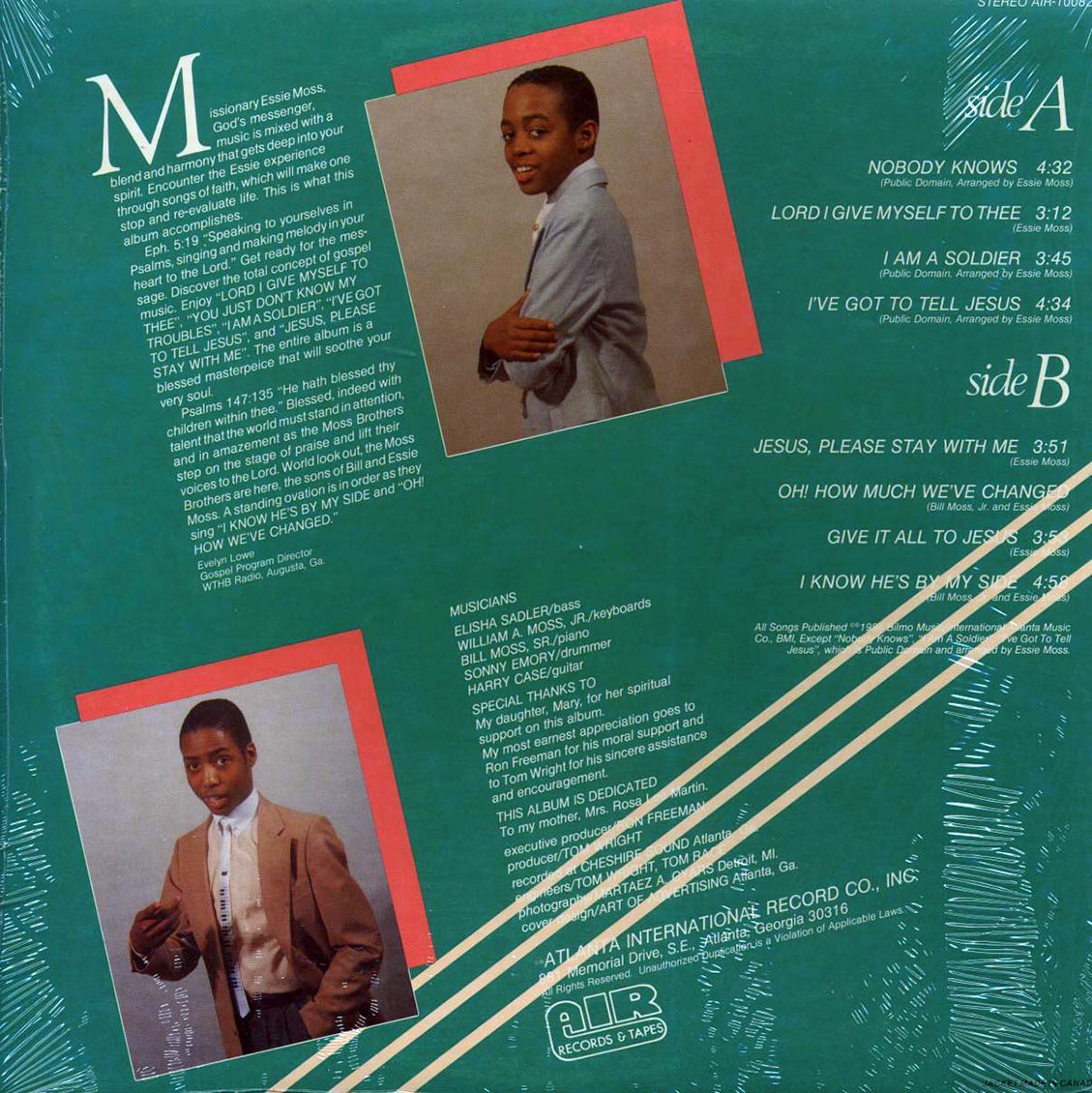 Missionary Essie Moss & The Moss Brothers - Nobody Knows (1984 ORIGINAL PRESS) (orig. press)