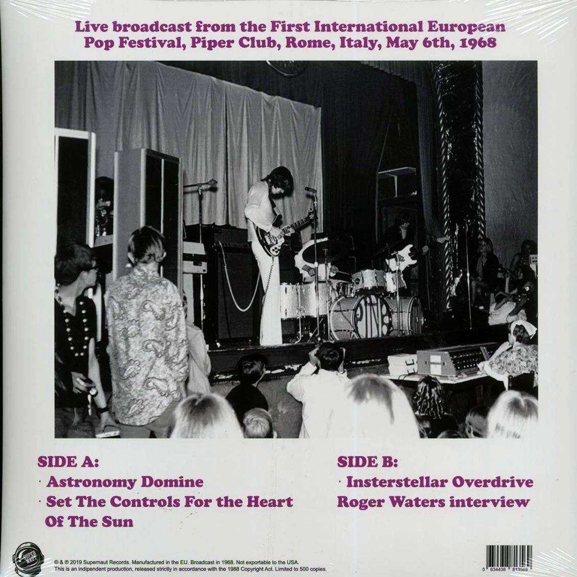 Pink Floyd - Broadcast In Rome, Italy, May 6th, 1968 (ltd. ed.)