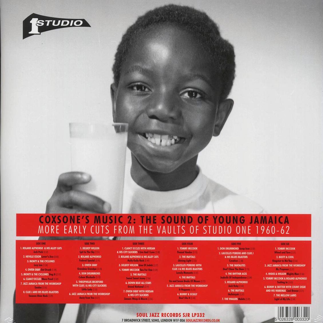 Don Drummond, Roland Alphonso, The Maytals, Owen Gray, Tommy McCook, Etc. - Coxsone's Music 2: The Sound Of Young Jamaica, More Early Cuts From The Vaults Of Studio One 1959-63 (3xLP)