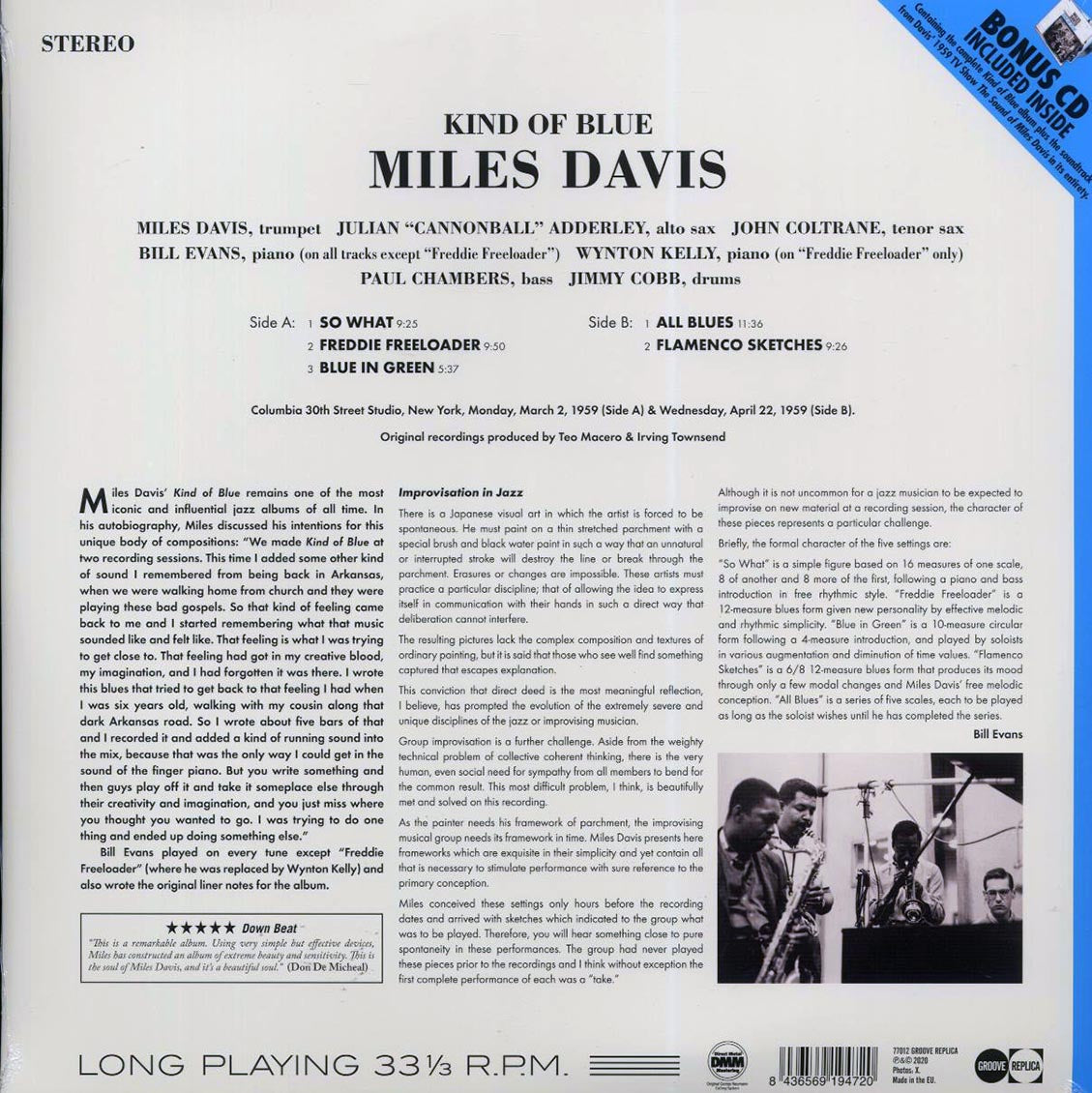 Miles Davis - Kind Of Blue (ltd. ed.) (180g) (incl. CD)