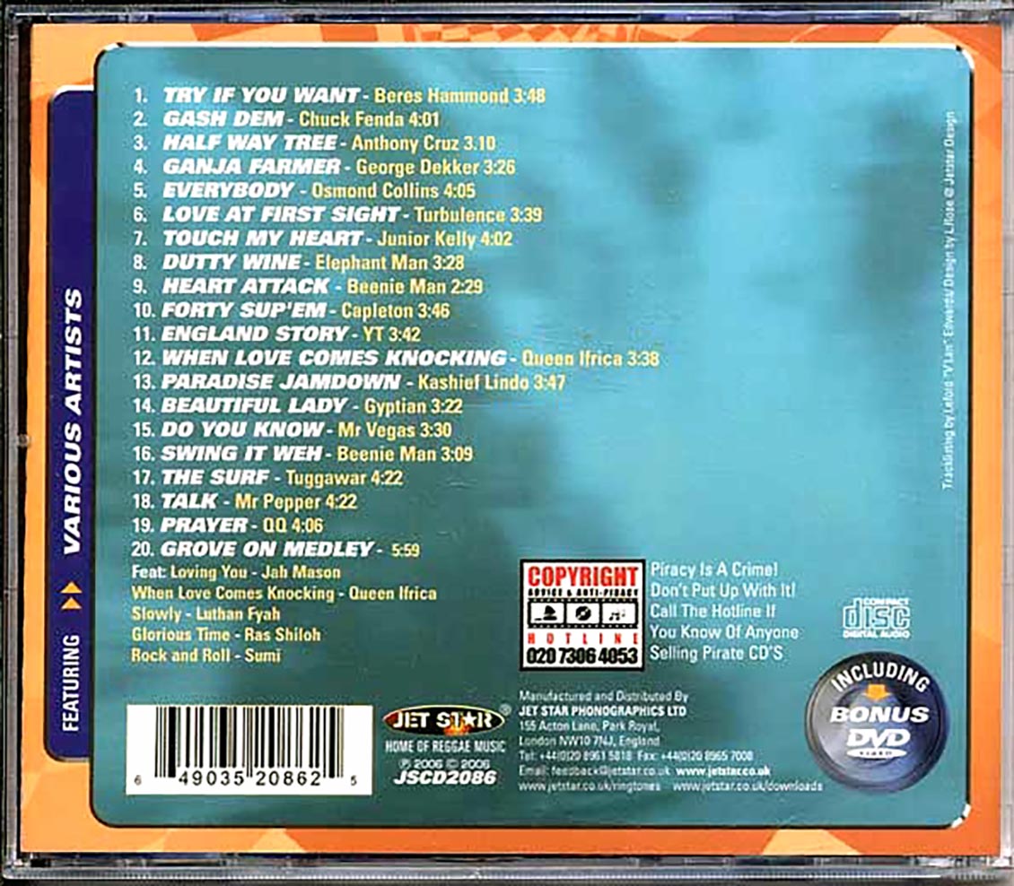 Various - Reggae Hits Volume 36 (20 tracks) (incl. DVD)