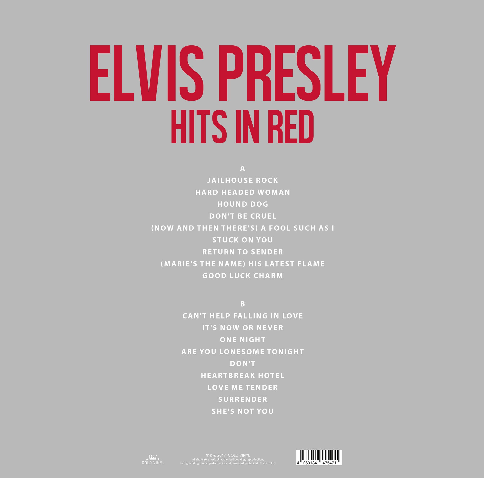 Elvis Presley - Hits In Red Limited Edition