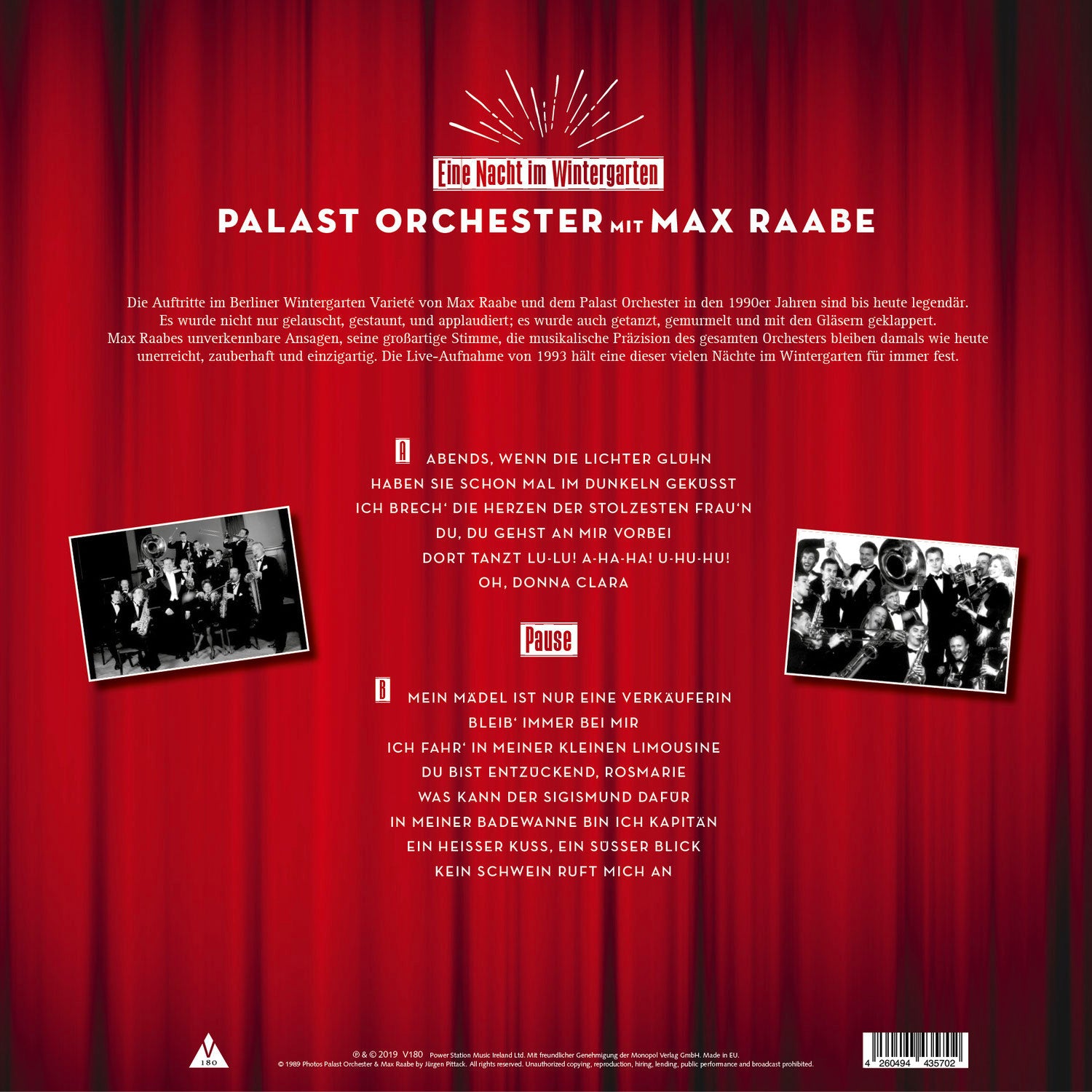 Palast Orchester mit seinem Sänger Max Raabe - Eine Nacht im Wintergarten Limited Edition
